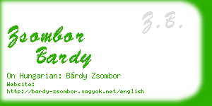 zsombor bardy business card